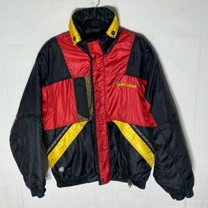 Vintage 80s 90s Ski-Doo Red Black Snow Ski Jacket Winter Coat M